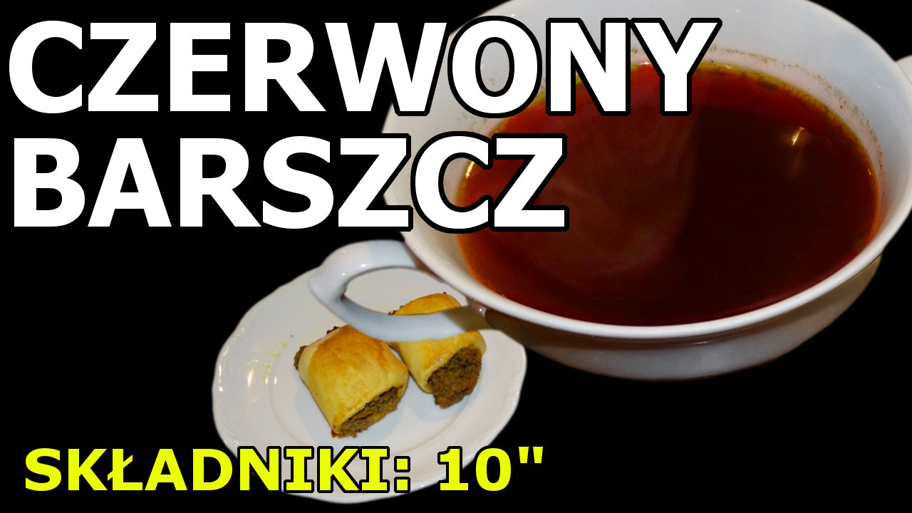 Czerwony barszcz do pasztecików lub pierogów