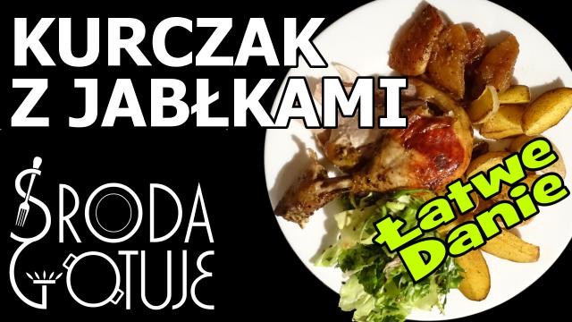 Kurczak z jabłkami i pieczone ziemniaki